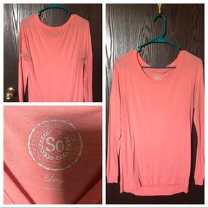 So Coral Long-Sleeve Tee